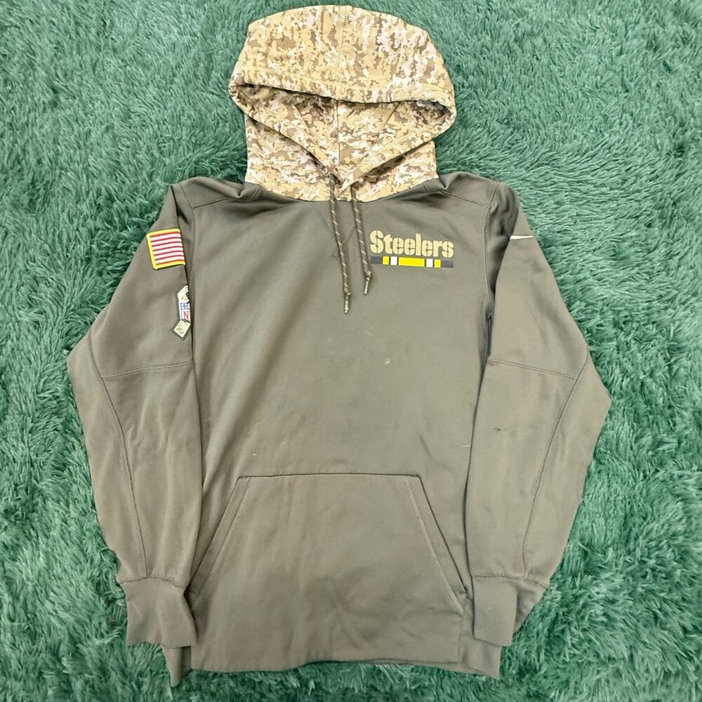 Nike Pittsburgh Steelers Medium Camo Salute to Freedom Sweatshirt Hoodie
